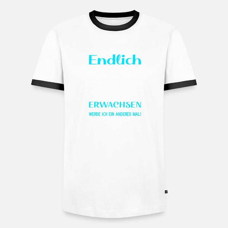 Endlich 18 erwachsen werde ich ein anderes mal Männer Kontrast-T-Shirt