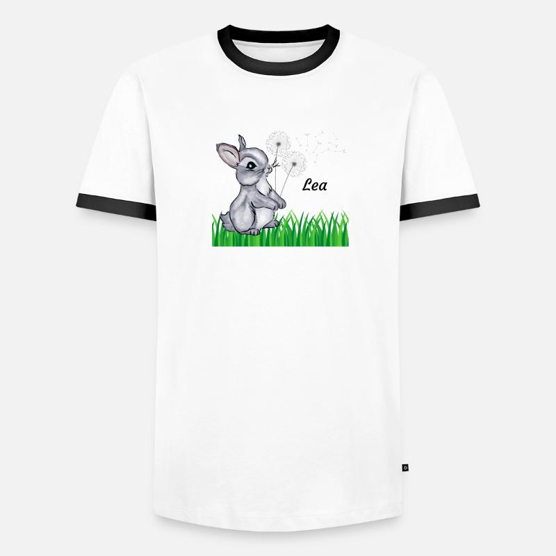 Rabbit Name Gift Lea Men's Ringer Shirt