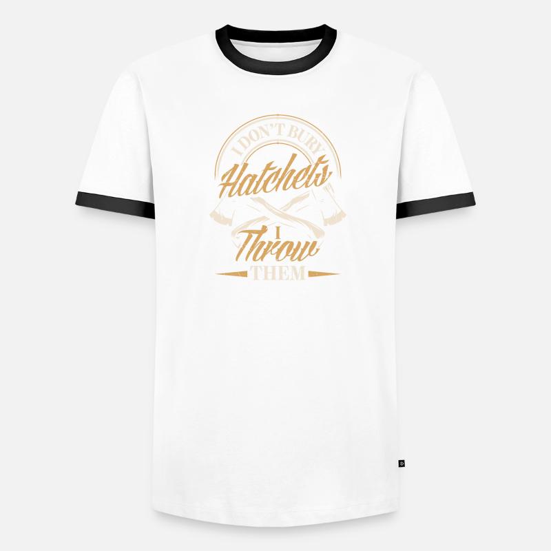 Axe Hatchet Throwing Hatchet Ax Thrower I Throw Männer Kontrast-T-Shirt