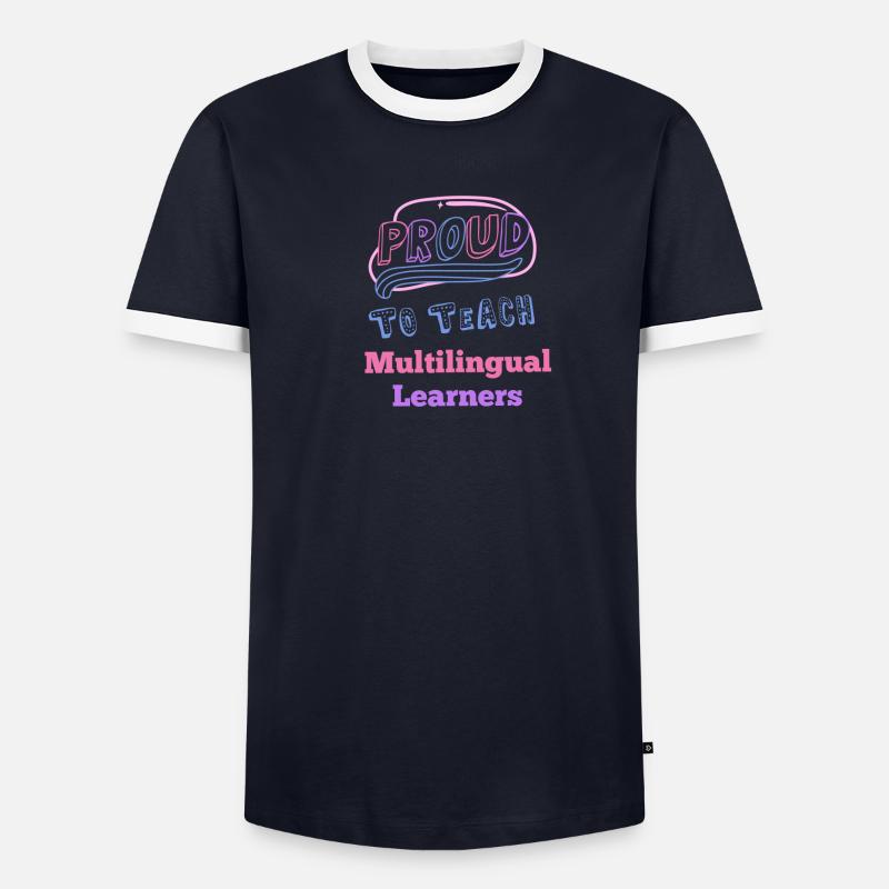 Fier d’enseigner aux apprenants multilingues Mehrsprachig T-shirt contrasté Homme