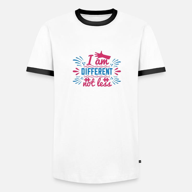 Ich bin anders, nicht weniger Männer Kontrast-T-Shirt