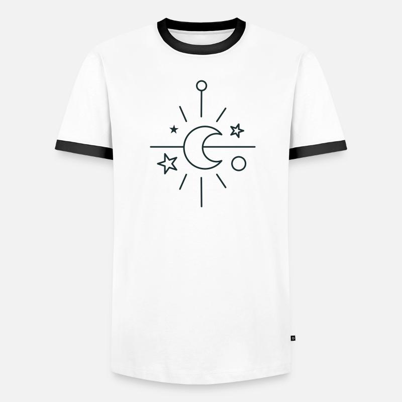 BOHO Central crescent moon Men's Ringer Shirt
