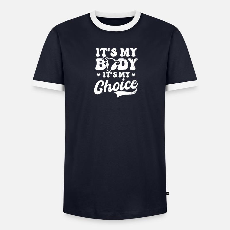 Roe v Wade Pro Choice C’est mon corps et mon choix T-shirt contrasté Homme