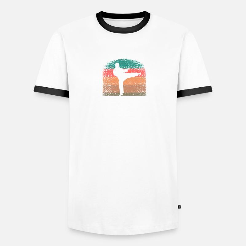 Never underestimate a guy with a black one Men's Ringer Shirt
