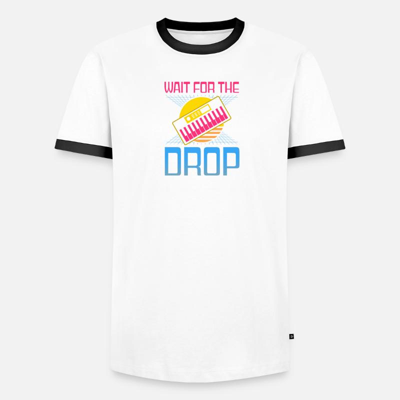 EDM Rave Techno 80s Wait For Drop T-shirt contrasté Homme