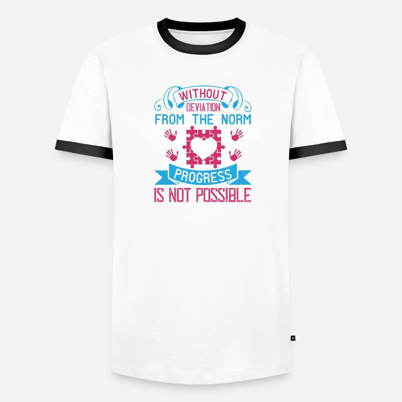 Sans déviation de la norme, le progrès n’est pas T-shirt contrasté Homme