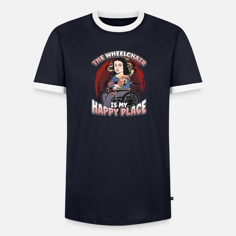 Conception de fauteuil roulant pour handicapés pour une amputation T-shirt contrasté Homme