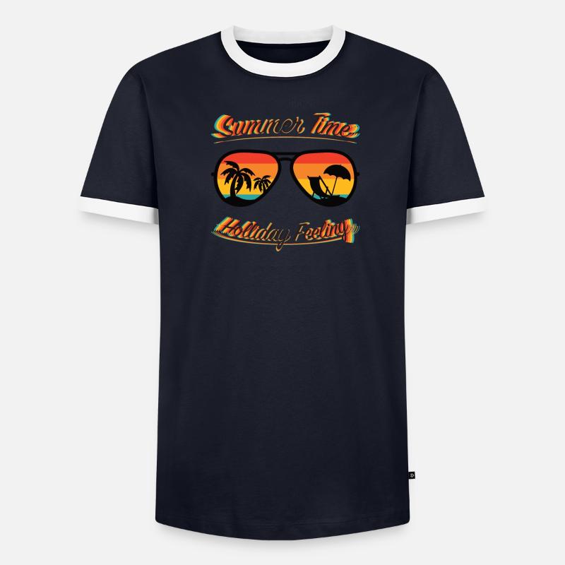 Summer Time - Holiday Feeling Männer Kontrast-T-Shirt