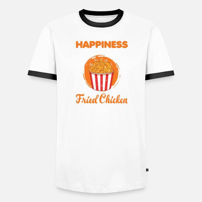 Amateurs de nourriture Crispy Fried Chicken Foo T-shirt contrasté Homme
