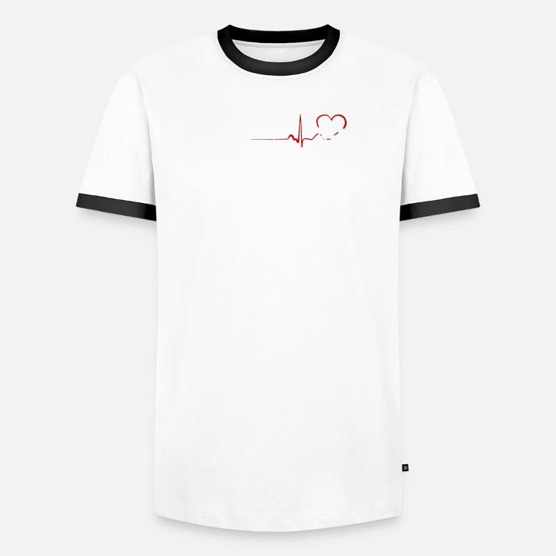 UNIQUE PROGRAMMER HEARTBEAT DESIGN Men's Ringer Shirt