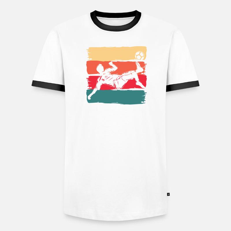 Retro-Kick Männer Kontrast-T-Shirt
