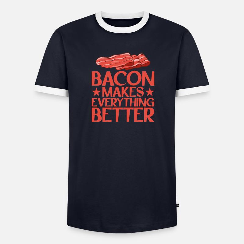 Bacon Makes Everything Better 13 - Männer Kontrast-T-Shirt - undefined