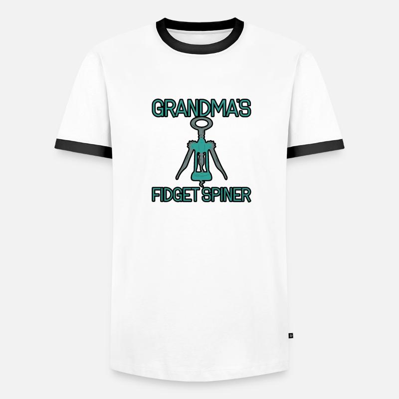 Fidget Spinner de grand-mère 3 T-shirt contrasté Homme