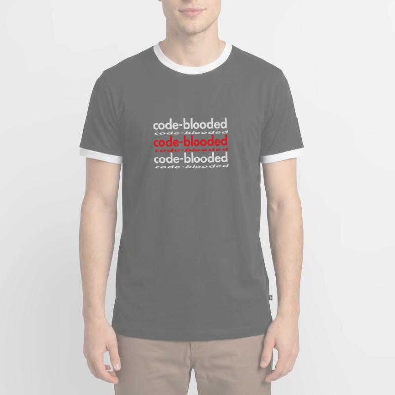 Code Blooded Programmer Coding Computer Science Männer Kontrast-T-Shirt
