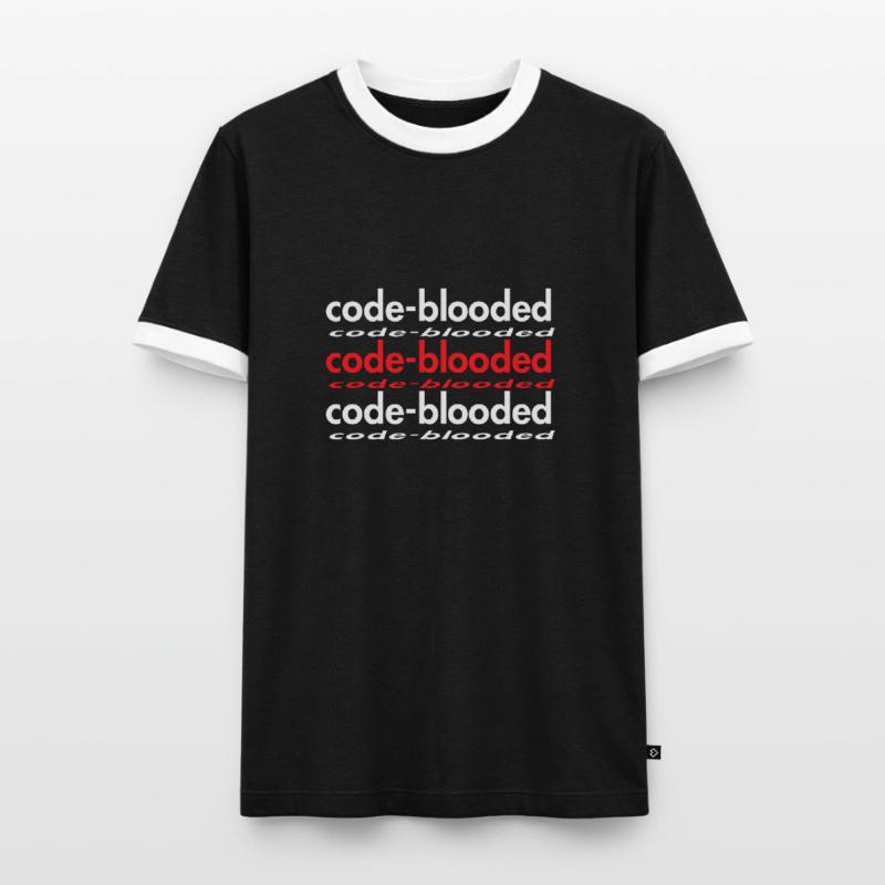 Code Blooded Programmer Coding Computer Science Männer Kontrast-T-Shirt