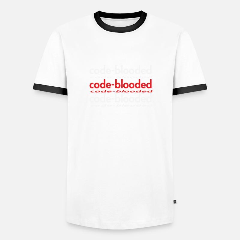 Code Blooded Programmer Coding Computer Science Men's Ringer Shirt