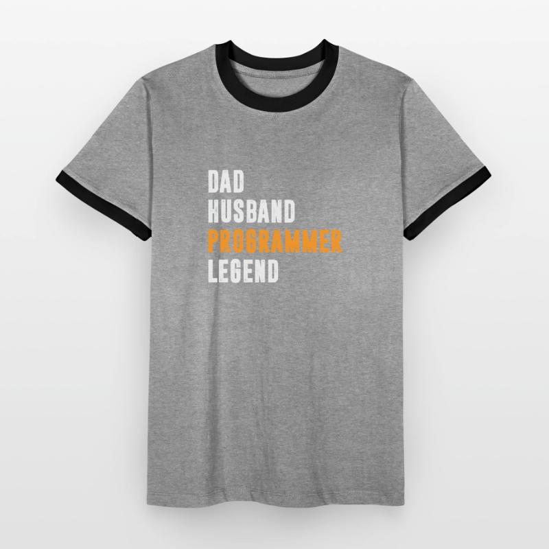 Dad Husband Programmer Legend Coder Coding Männer Kontrast-T-Shirt