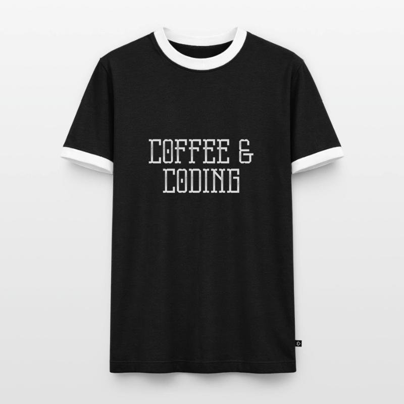 Codeur de café et de codage qui aime le café T-shirt contrasté Homme