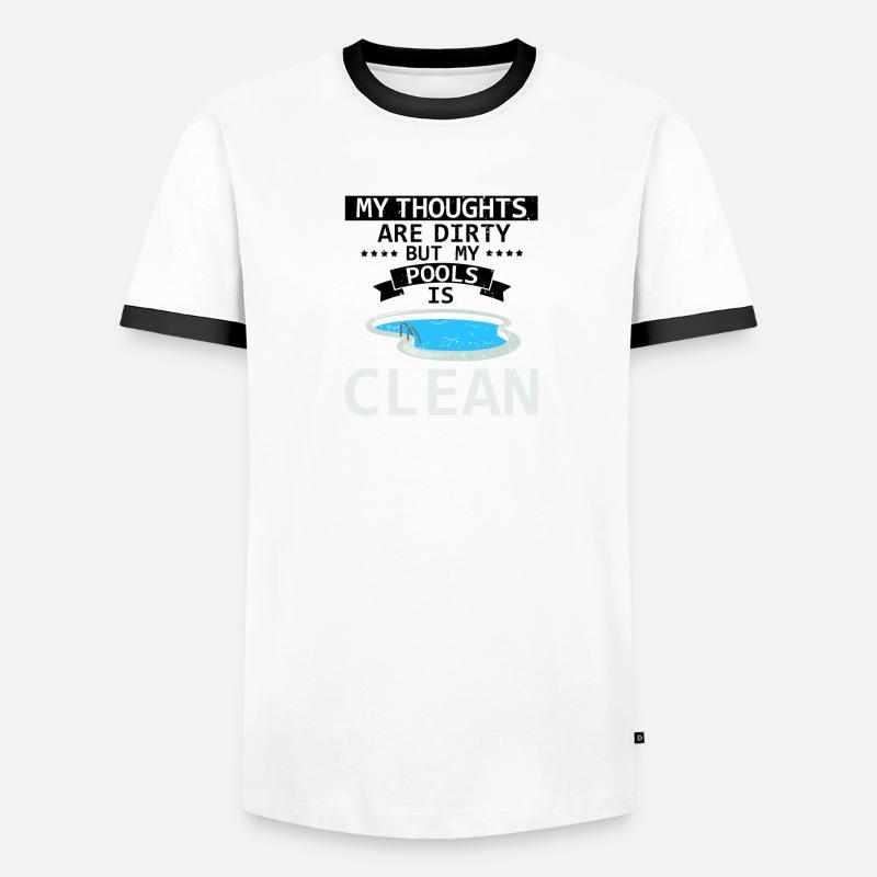 Conceptions de sauveteurs pour les techniciens de piscine T-shirt contrasté Homme