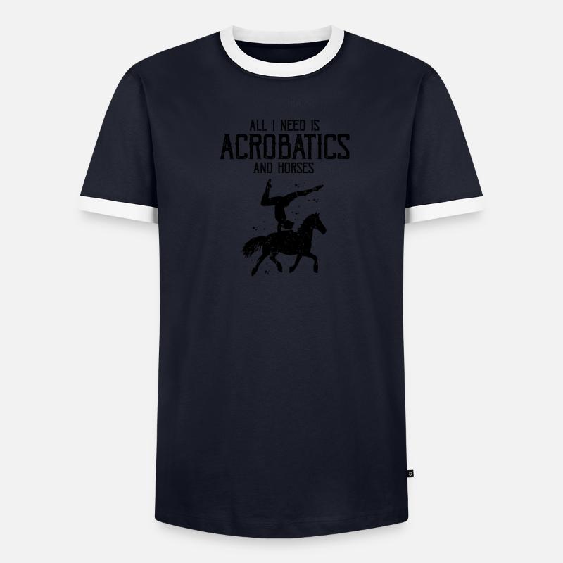 Conception de voûte et conception de chevaux de voûte T-shirt contrasté Homme