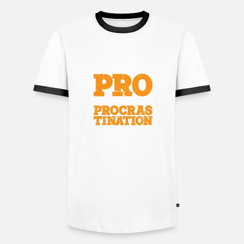 Je mets le pro dans la procrastination 4 T-shirt contrasté Homme