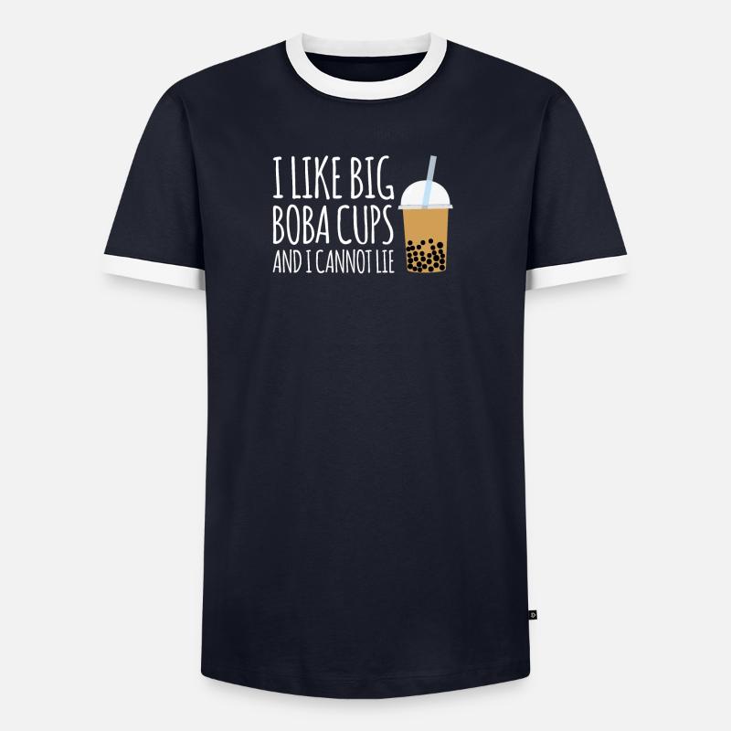Mi piacciono le coppe Big Boba e non posso mentire camicia Bubble - Maglietta Contrast da uomo - grigio melange/nero
