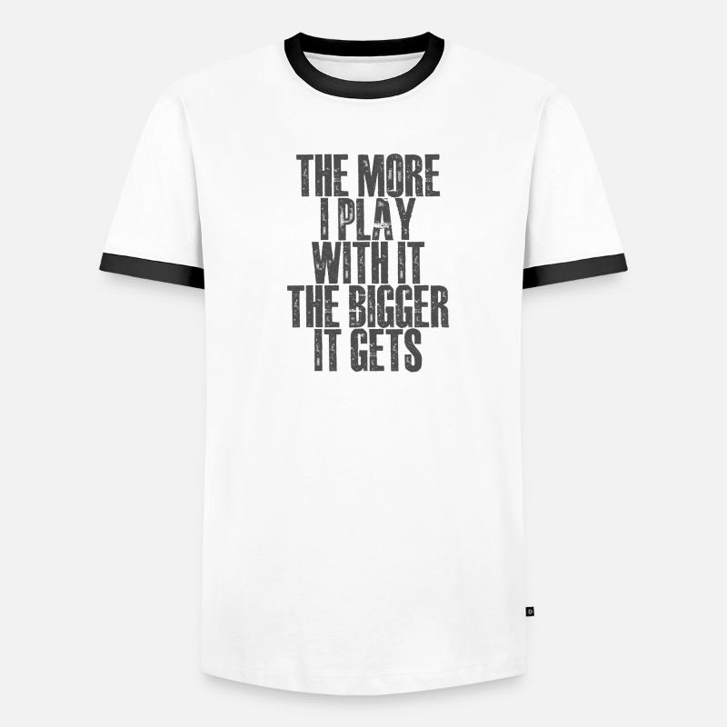 Plus je joue avec, plus il devient grand 2 T-shirt contrasté Homme