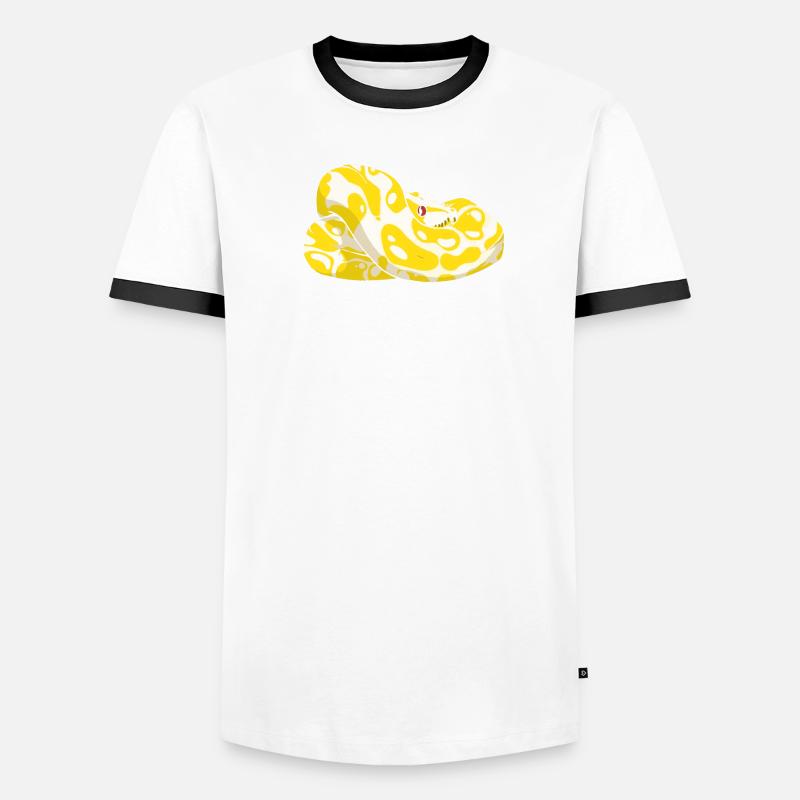 Banana Ball Python Snake It Till You Make It Men's Ringer Shirt
