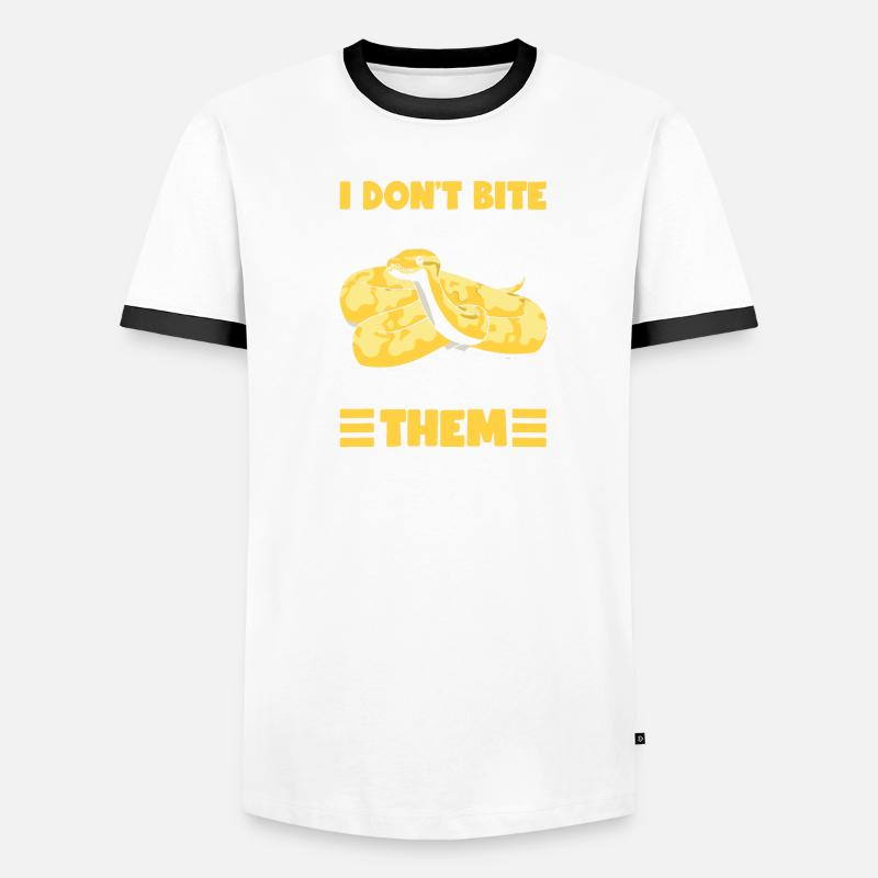 Banana Ball Python Je ne mords pas je serre seulement dans mes bras T-shirt contrasté Homme