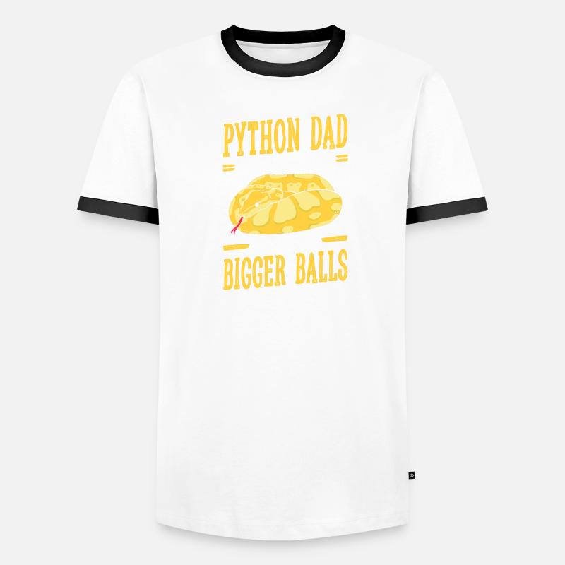 Banana Ball Python Dad Like A Regular Dad But Men's Ringer Shirt