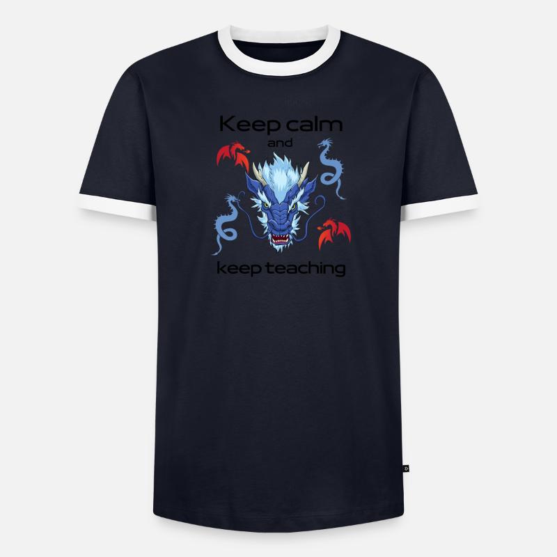 Keep calm and keep teaching – dragons - teachers T-shirt contrasté Homme