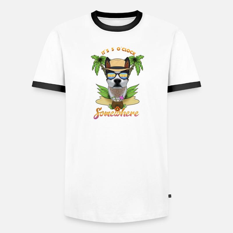 It Is 5 OClock Somewhere Drinking Australian Men's Ringer Shirt