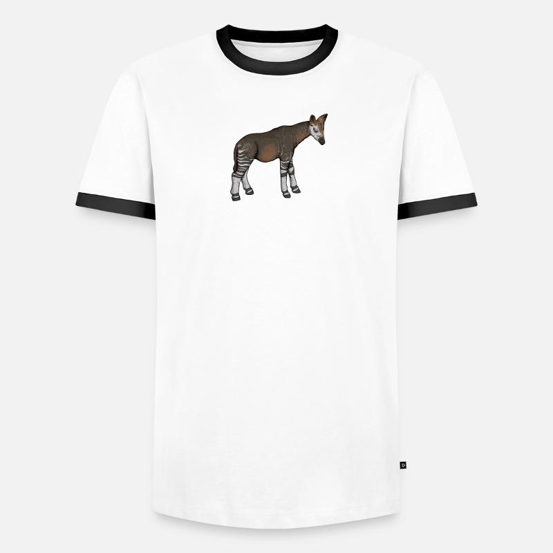 Okapi I girafe de la forêt tropicale pour T-shirt contrasté Homme