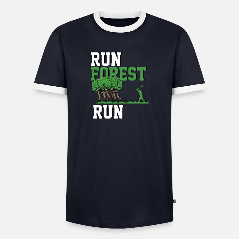 Run Forest Run Männer Kontrast-T-Shirt