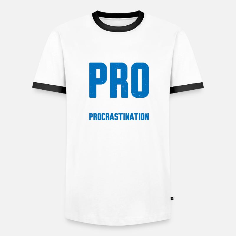 Je mets le pro dans la procrastination 9 T-shirt contrasté Homme
