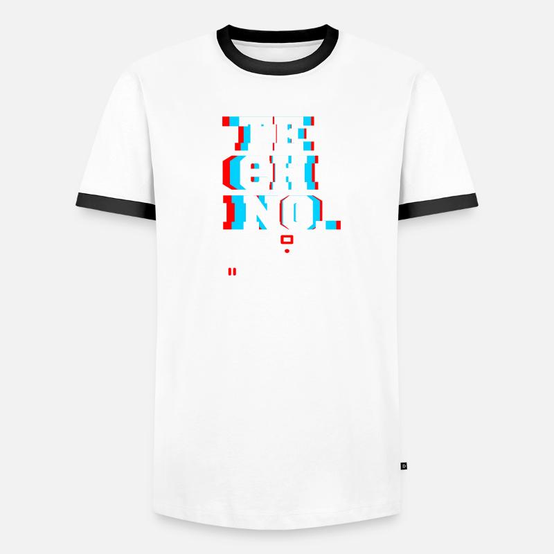 TECHNO. Superbes designs rétro DJ Techno Lover T-shirt contrasté Homme