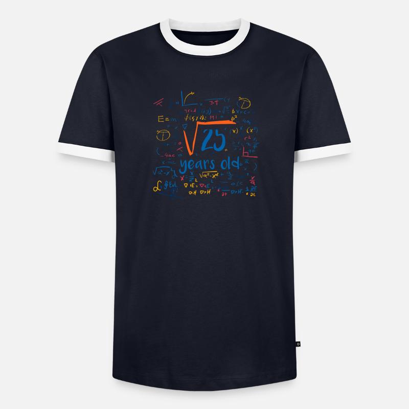 square root 25 years old T-shirt contrasté Homme