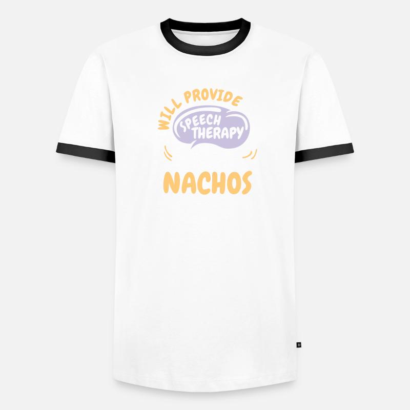 Provide Speech Therapy for Nachos Funny Speech Männer Kontrast-T-Shirt