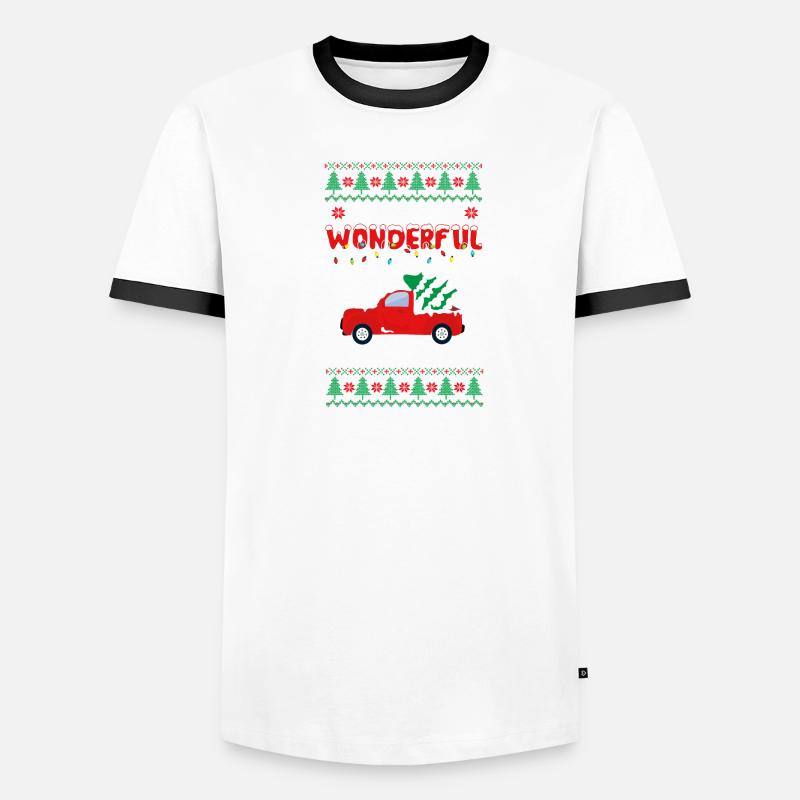 Conception du logo rétro de Noël T-shirt contrasté Homme