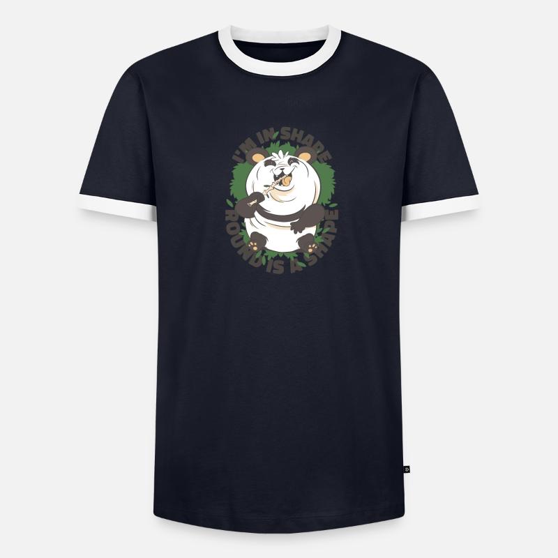 I'm In Shape Round Is A Shape Männer Kontrast-T-Shirt