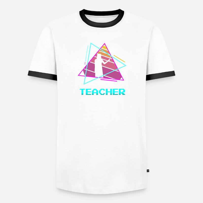 Professeur Rétro Enseignant Enseignement T-shirt contrasté Homme