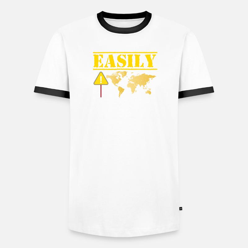 Easily distracted by maps geography mapping Men's Ringer Shirt