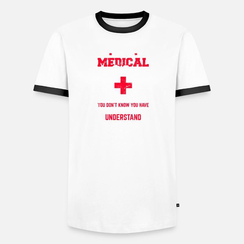 Codeur médical drôle Facturation médicale Codage médical T-shirt contrasté Homme
