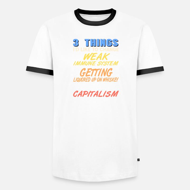 3 choses que j’aimerais changer Système immunitaire faible T-shirt contrasté Homme