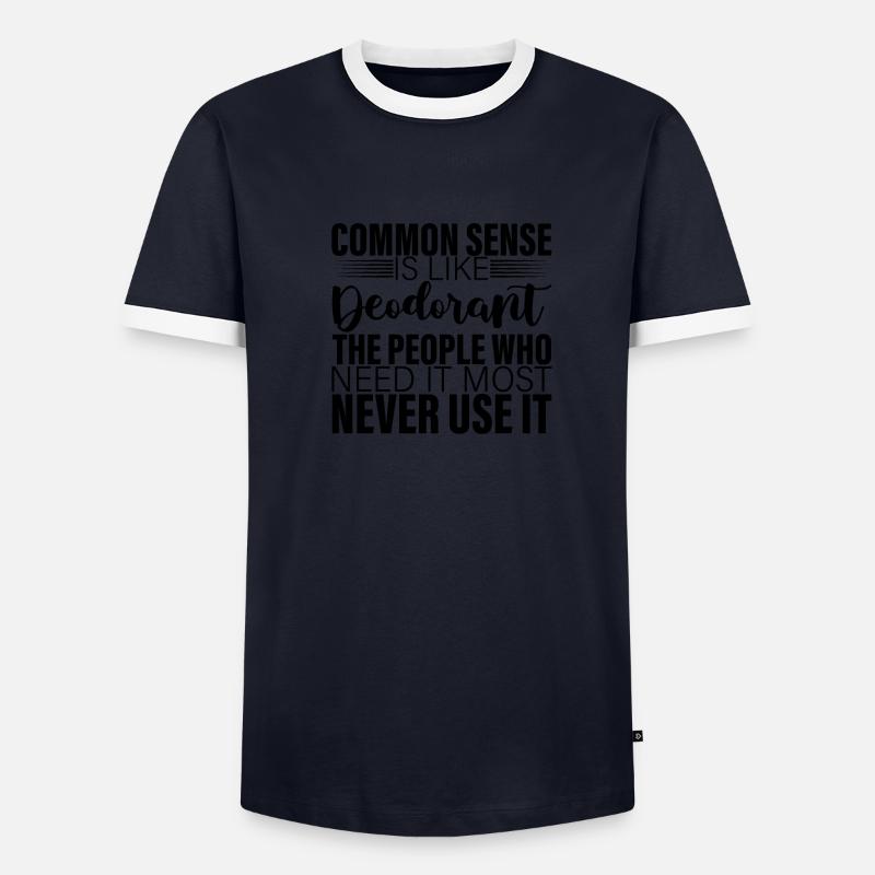 Le bon sens est comme le déodorant 2 T-shirt contrasté Homme