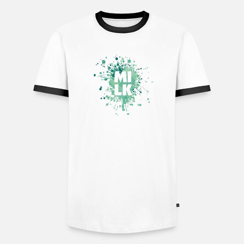 Éclaboussure de couleur de lettre de lait T-shirt contrasté Homme