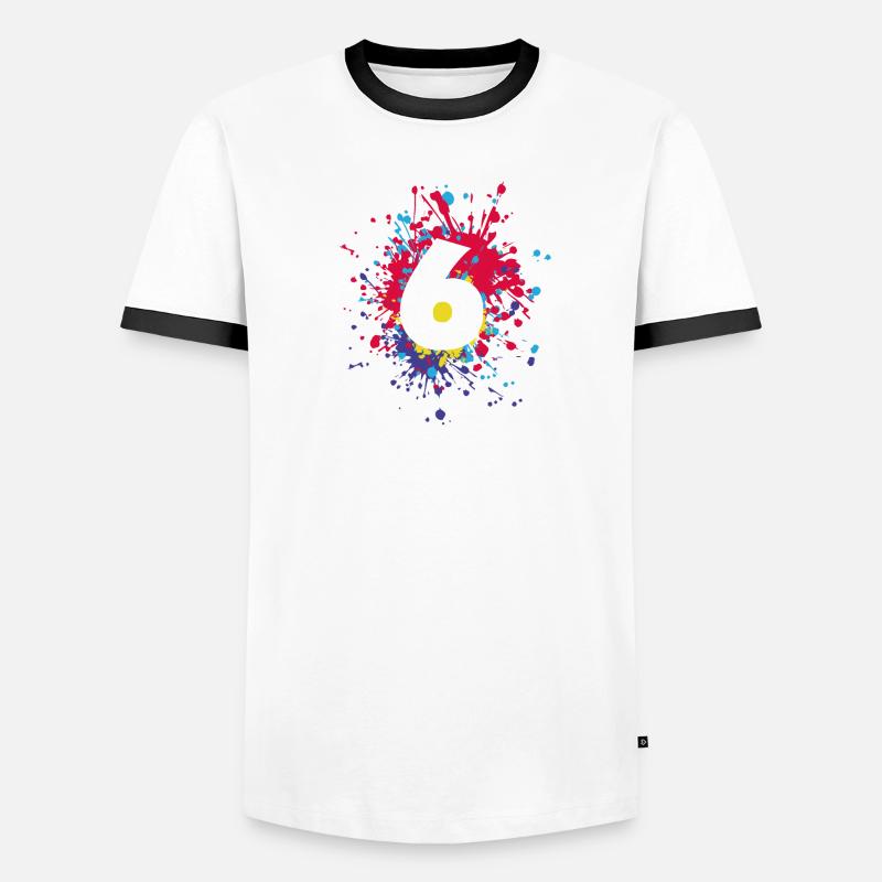 Numéro 6e couleur Splash T-shirt contrasté Homme