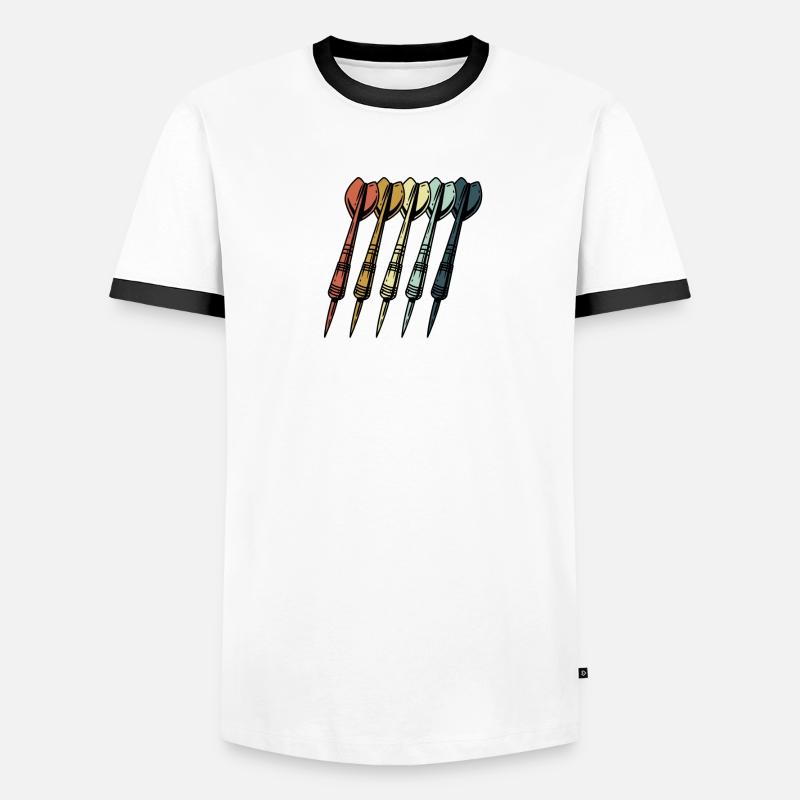 Équipe de fléchettes Association de fléchettes T-shirt contrasté Homme