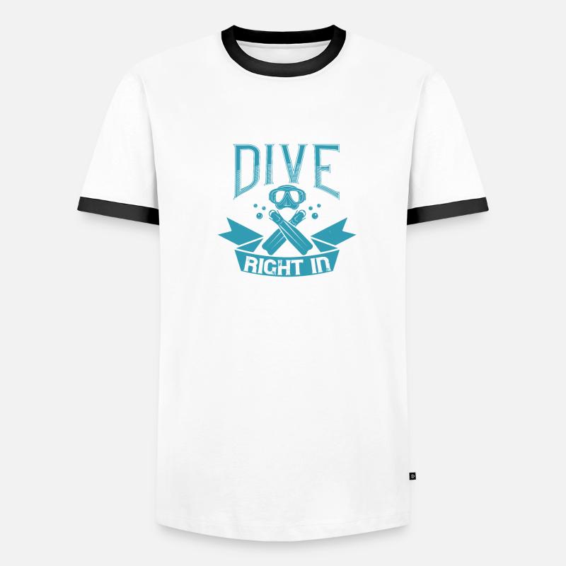 Tauchen Sie direkt ein Männer Kontrast-T-Shirt