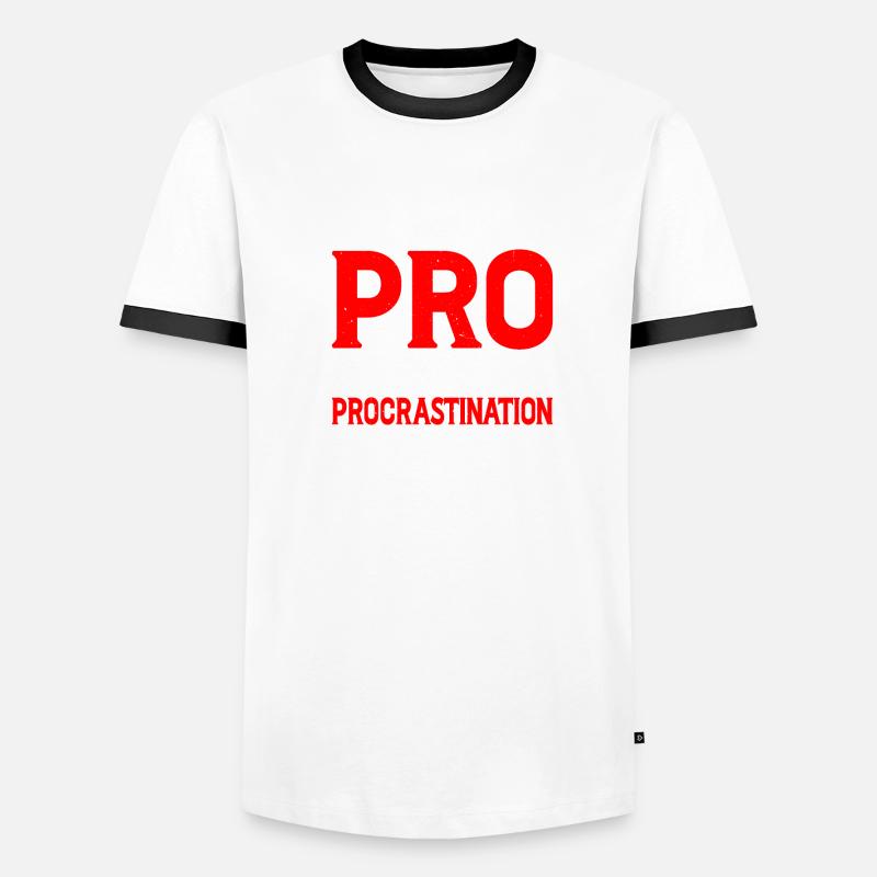 Je mets le pro dans la procrastination 13 T-shirt contrasté Homme